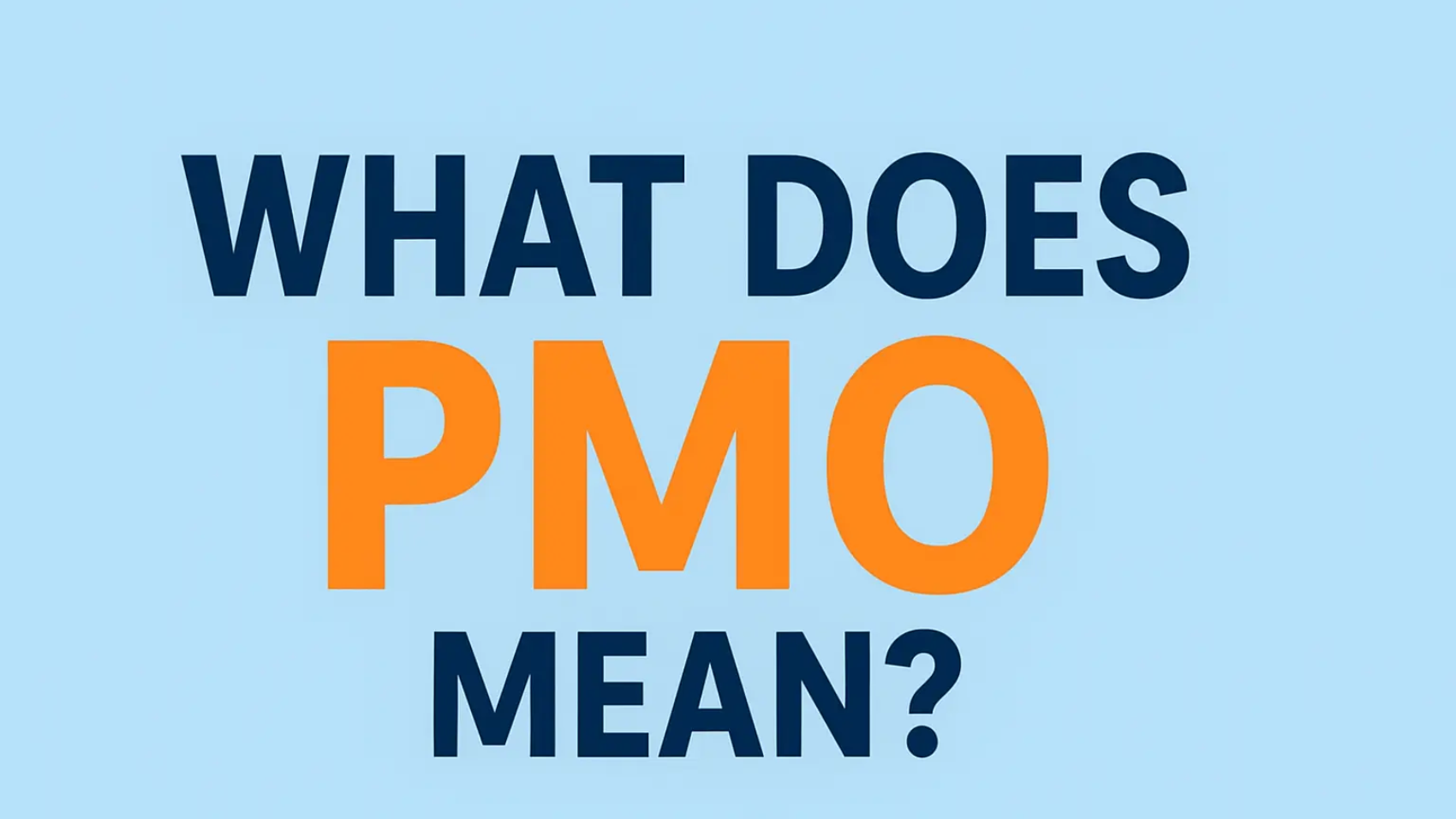 WHAT DOES PMO MEAN