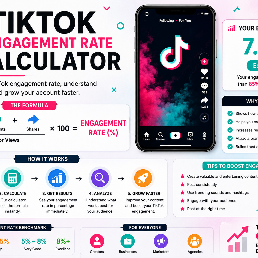 Simple TikTok engagement rate calculator guide